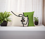 Diva Abstract Reversible Indoor/Outdoor Rectangular Pillow