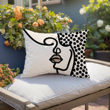 Diva Abstract Reversible Indoor/Outdoor Rectangular Pillow