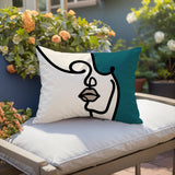 Diva Abstract Reversible Indoor/Outdoor Rectangular Pillow