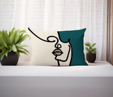 Diva Abstract Reversible Indoor/Outdoor Rectangular Pillow