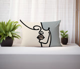 Diva Abstract Reversible Indoor/Outdoor Rectangular Pillow