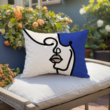 Diva Abstract Reversible Indoor/Outdoor Rectangular Pillow