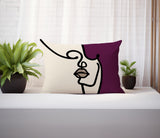 Diva Abstract Reversible Indoor/Outdoor Rectangular Pillow