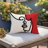 Diva Abstract Reversible Indoor/Outdoor Rectangular Pillow