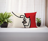 Diva Abstract Reversible Indoor/Outdoor Rectangular Pillow