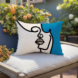Diva Abstract Reversible Indoor/Outdoor Rectangular Pillow