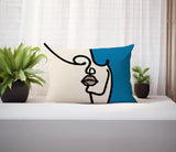 Diva Abstract Reversible Indoor/Outdoor Rectangular Pillow