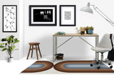 Dome low pile chair mat in Beige