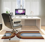 Dome low pile chair mat in Beige