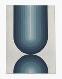 Dome low pile chair mat in Blue