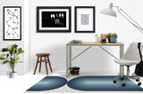 Dome low pile chair mat in Blue