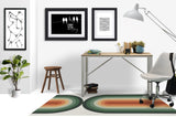Dome low pile chair mat in Green
