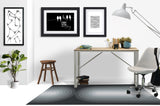 Dome low pile chair mat in Grey