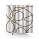 Doodles Shower Curtain in Beige