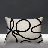 Doodles Abstract Reversible Indoor/Outdoor Rectangular Pillow