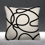 Doodles Abstract Reversible Indoor/Outdoor Square Pillow