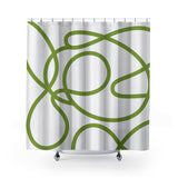Doodles Shower Curtain in Chartreuse