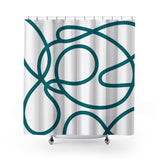 Doodles Shower Curtain in Emerald