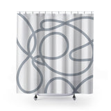Doodles Shower Curtain in Gray