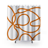 Doodles Shower Curtain in Orange