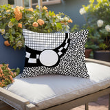 Dotrix Abstract Reversible Indoor/Outdoor Lumbar Pillow