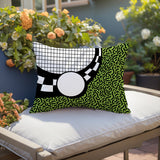 Dotrix Abstract Reversible Indoor/Outdoor Lumbar Pillow