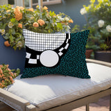 Dotrix Abstract Reversible Indoor/Outdoor Lumbar Pillow