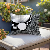Dotrix Abstract Reversible Indoor/Outdoor Lumbar Pillow