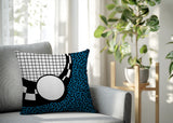 Dotrix Abstract Reversible Indoor/Outdoor Square Pillow