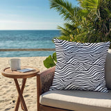 Drewe Ocean Wave Square Indoor/Outdoor Throw Pillow