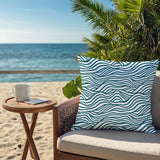 Drewe Ocean Wave Square Indoor/Outdoor Throw Pillow