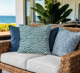 Drewe Ocean Wave Square Indoor/Outdoor Throw Pillow