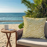 Drewe Ocean Wave Square Indoor/Outdoor Throw Pillow