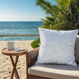 Drewe Ocean Wave Square Indoor/Outdoor Throw Pillow