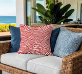 Drewe Ocean Wave Square Indoor/Outdoor Throw Pillow