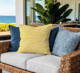 Drewe Ocean Wave Square Indoor/Outdoor Throw Pillow