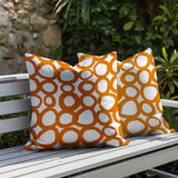 Famo 2 Sets Indoor/Outdoor Reversible Square Pillow