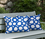 Famo 2 Sets Indoor/Outdoor Reversible Rectangular Pillow