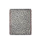 Addy Floral Cotton Throw Blanket in Gray, full view