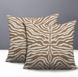 Eden Zebra Print Indoor/Outdoor Reversible Square Pillow