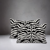 Eden Zebra Print Indoor/Outdoor Reversible Rectangular Pillow
