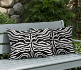 Eden Zebra Print Indoor/Outdoor Reversible Rectangular Pillow