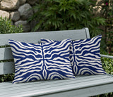 Eden Zebra Print Indoor/Outdoor Reversible Rectangular Pillow