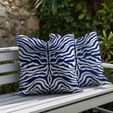 Eden Zebra Print Indoor/Outdoor Reversible Square Pillow