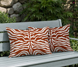 Eden Zebra Print Indoor/Outdoor Reversible Rectangular Pillow