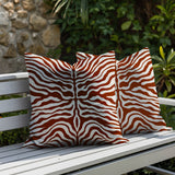 Eden Zebra Print Indoor/Outdoor Reversible Square Pillow