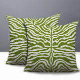 Eden Zebra Print Indoor/Outdoor Reversible Square Pillow