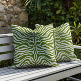 Eden Zebra Print Indoor/Outdoor Reversible Square Pillow