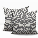 Eden Zebra Print Indoor/Outdoor Reversible Square Pillow