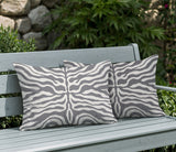 Eden Zebra Print Indoor/Outdoor Reversible Rectangular Pillow